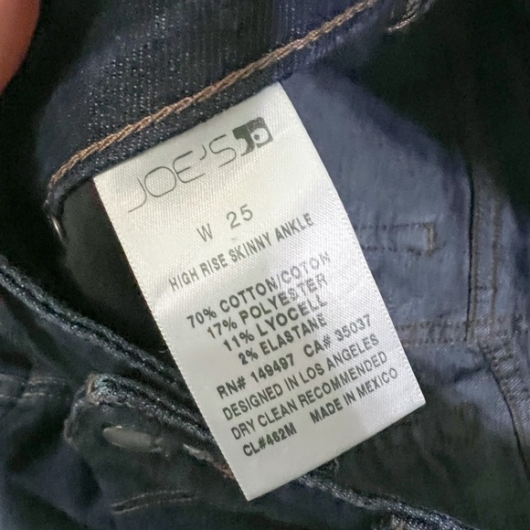 NWOT- JOES JEANS High Rise Skinny Slanted Hem Ankle Jeans - Picture 5 of 15
